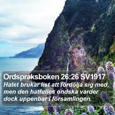 Ordspråksboken 26:26 SV1917 Bible Verse Image