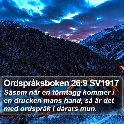 Ordspråksboken 26:9 SV1917 Bible Verse Image