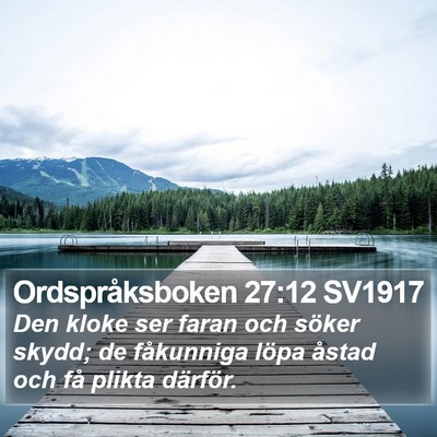 Ordspråksboken 27:12 SV1917 Bible Verse Image