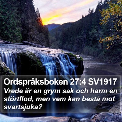 Ordspråksboken 27:4 SV1917 Bible Verse Image