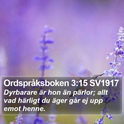 Ordspråksboken 3:15 SV1917 Bible Verse Image