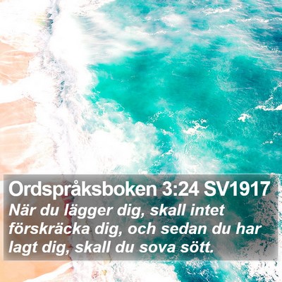 Ordspråksboken 3:24 SV1917 Bible Verse Image