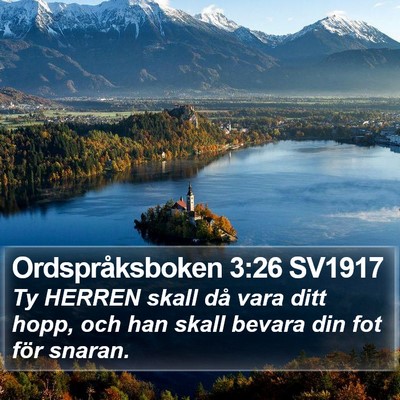 Ordspråksboken 3:26 SV1917 Bible Verse Image