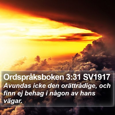 Ordspråksboken 3:31 SV1917 Bible Verse Image