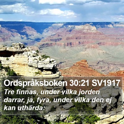 Ordspråksboken 30:21 SV1917 Bible Verse Image