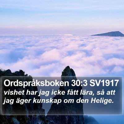 Ordspråksboken 30:3 SV1917 Bible Verse Image