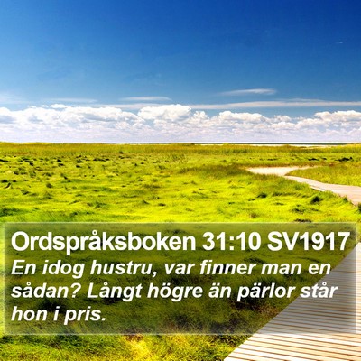 Ordspråksboken 31:10 SV1917 Bible Verse Image