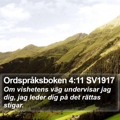 Ordspråksboken 4:11 SV1917 Bible Verse Image
