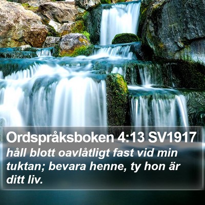 Ordspråksboken 4:13 SV1917 Bible Verse Image