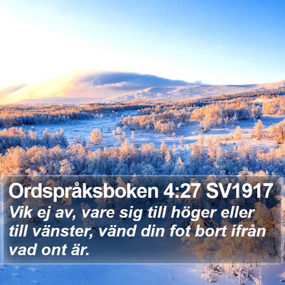 Ordspråksboken 4:27 SV1917 Bible Verse Image