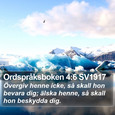 Ordspråksboken 4:6 SV1917 Bible Verse Image