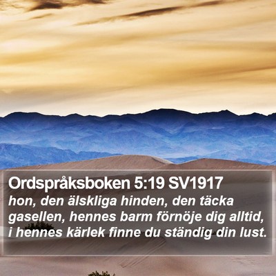 Ordspråksboken 5:19 SV1917 Bible Verse Image