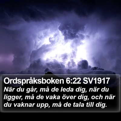 Ordspråksboken 6:22 SV1917 Bible Verse Image