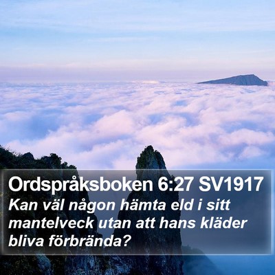 Ordspråksboken 6:27 SV1917 Bible Verse Image