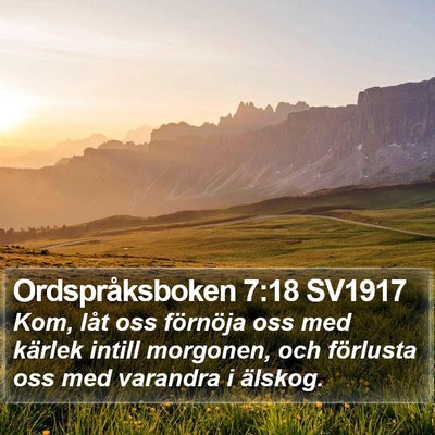Ordspråksboken 7:18 SV1917 Bible Verse Image