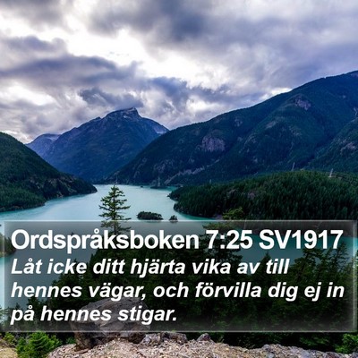 Ordspråksboken 7:25 SV1917 Bible Verse Image