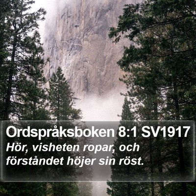 Ordspråksboken 8:1 SV1917 Bible Verse Image