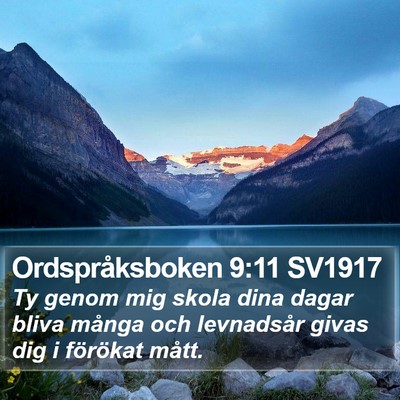 Ordspråksboken 9:11 SV1917 Bible Verse Image