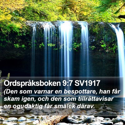 Ordspråksboken 9:7 SV1917 Bible Verse Image
