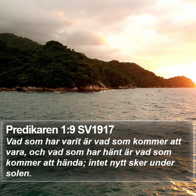 Predikaren 1:9 SV1917 Bible Verse Image