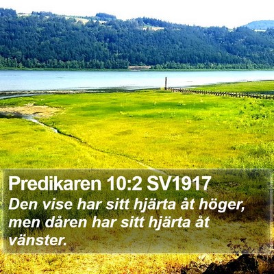 Predikaren 10:2 SV1917 Bible Verse Image