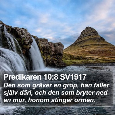 Predikaren 10:8 SV1917 Bible Verse Image