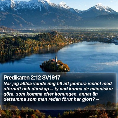 Predikaren 2:12 SV1917 Bible Verse Image