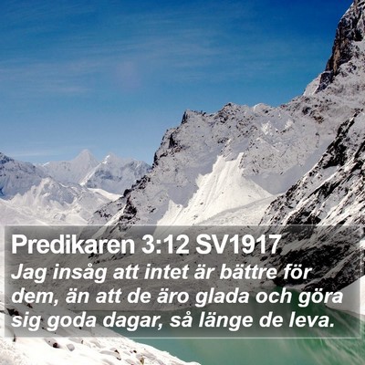 Predikaren 3:12 SV1917 Bible Verse Image