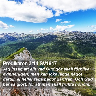 Predikaren 3:14 SV1917 Bible Verse Image