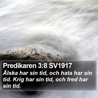 Predikaren 3:8 SV1917 Bible Verse Image