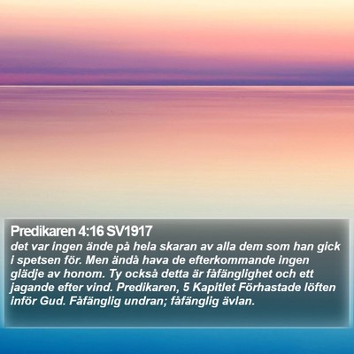 Predikaren 4:16 SV1917 Bible Verse Image