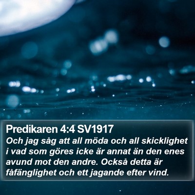 Predikaren 4:4 SV1917 Bible Verse Image