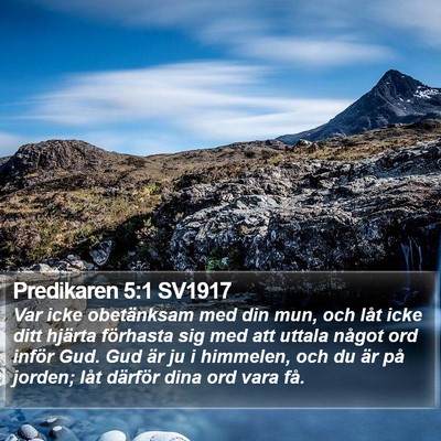 Predikaren 5:1 SV1917 Bible Verse Image