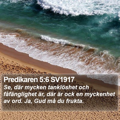 Predikaren 5:6 SV1917 Bible Verse Image