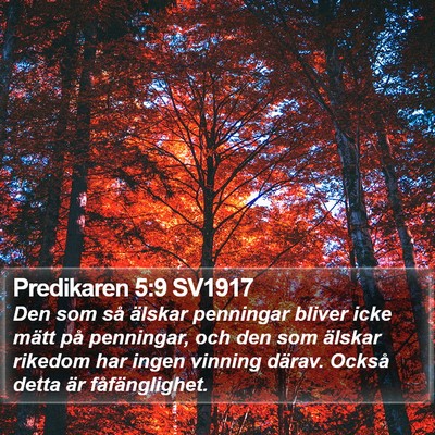 Predikaren 5:9 SV1917 Bible Verse Image