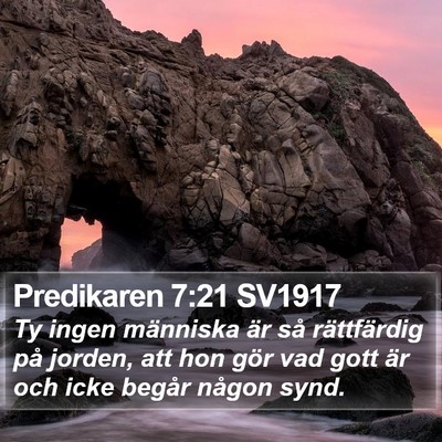Predikaren 7:21 SV1917 Bible Verse Image