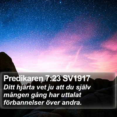 Predikaren 7:23 SV1917 Bible Verse Image