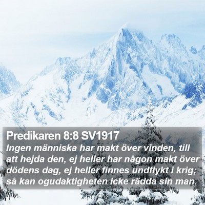 Predikaren 8:8 SV1917 Bible Verse Image