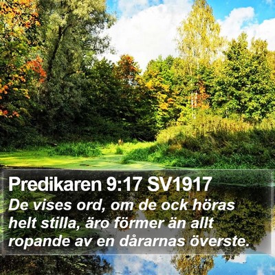 Predikaren 9:17 SV1917 Bible Verse Image
