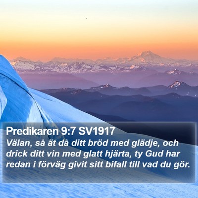 Predikaren 9:7 SV1917 Bible Verse Image