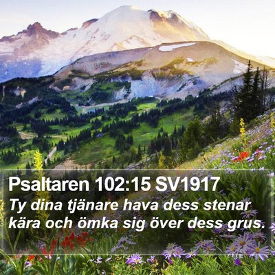 Psaltaren 102:15 SV1917 Bible Verse Image