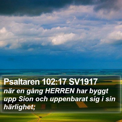 Psaltaren 102:17 SV1917 Bible Verse Image