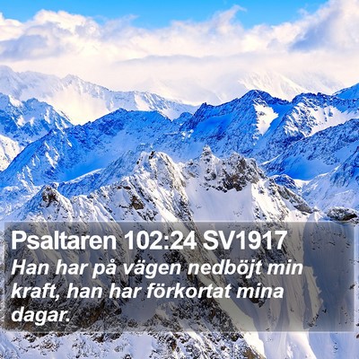 Psaltaren 102:24 SV1917 Bible Verse Image