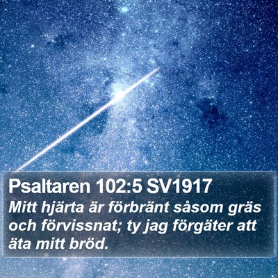 Psaltaren 102:5 SV1917 Bible Verse Image
