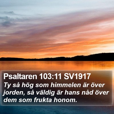 Psaltaren 103:11 SV1917 Bible Verse Image