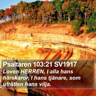 Psaltaren 103:21 SV1917 Bible Verse Image