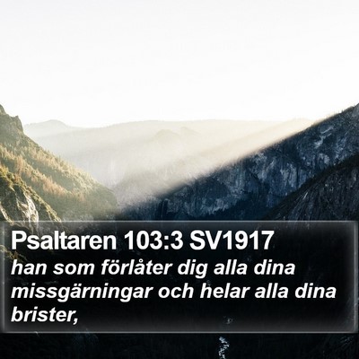 Psaltaren 103:3 SV1917 Bible Verse Image