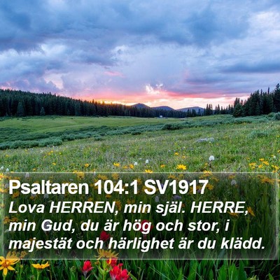 Psaltaren 104:1 SV1917 Bible Verse Image