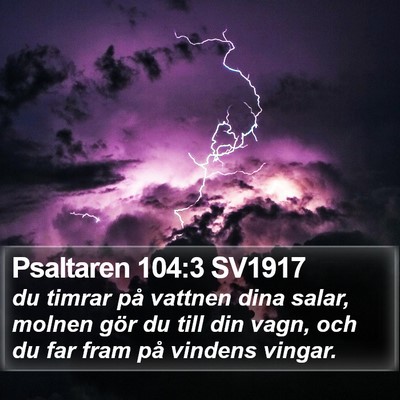 Psaltaren 104:3 SV1917 Bible Verse Image