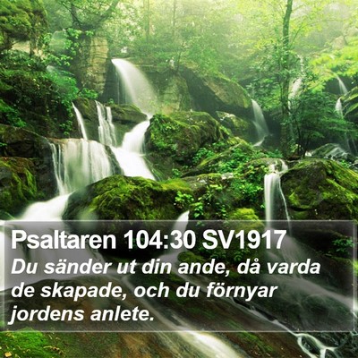 Psaltaren 104:30 SV1917 Bible Verse Image
